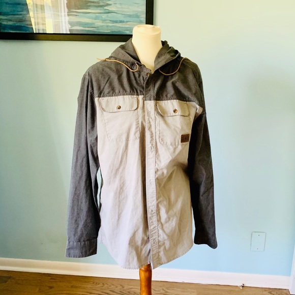 Dravus Other - Dravus Two Tone Gray Hoodie Light Short Jacket XL